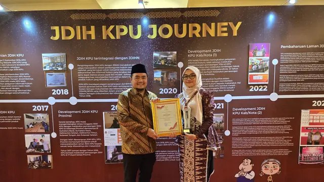 KPU Provinsi Jawa Barat menjadi juara I pengelolaan Jaringan Dokumentasi dan Informasi Hukum (JDIH) katagori wilayah besar tahun 2024 (Istimewa)